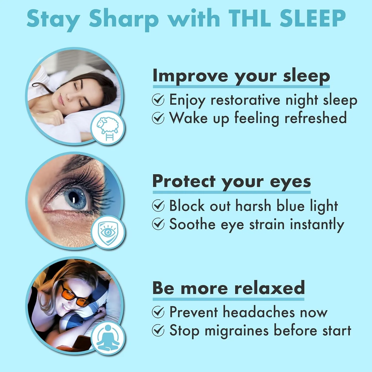  1.0  1.5  2.0  2.5 Orange Blue Light Blocking Reading Glasses for Better Sleep - Migraine Glasses for Women & Men
