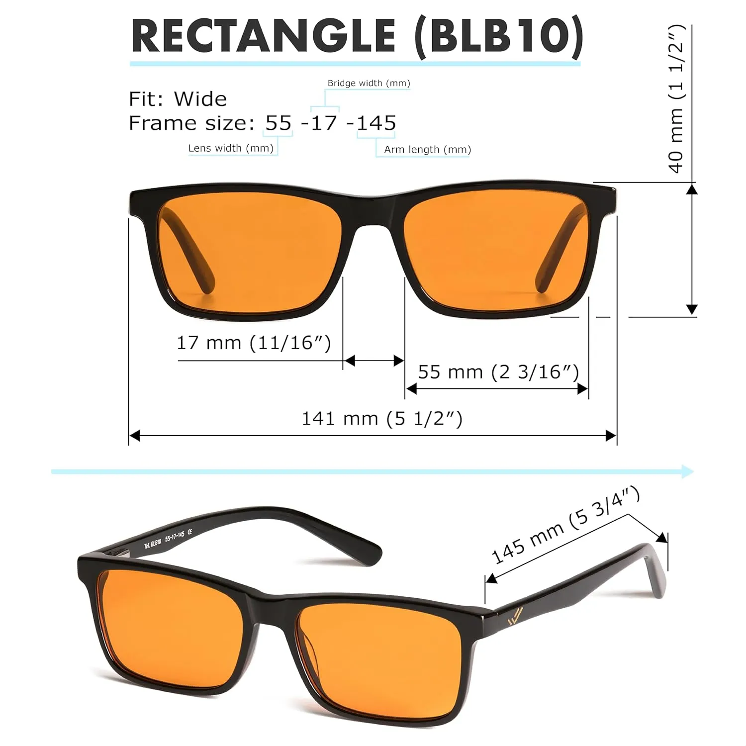  1.0  1.5  2.0  2.5 Orange Blue Light Blocking Reading Glasses for Better Sleep - Migraine Glasses for Women & Men