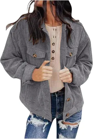 2024 Women Solid Coat Pocket Long Sleeve Button Design Outerwear Fashion Coat Hooded Cardigan Warm Coat Hoodie Women