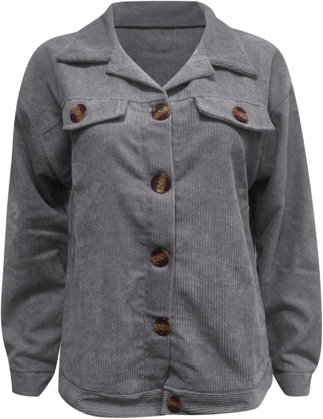 2024 Women Solid Coat Pocket Long Sleeve Button Design Outerwear Fashion Coat Hooded Cardigan Warm Coat Hoodie Women