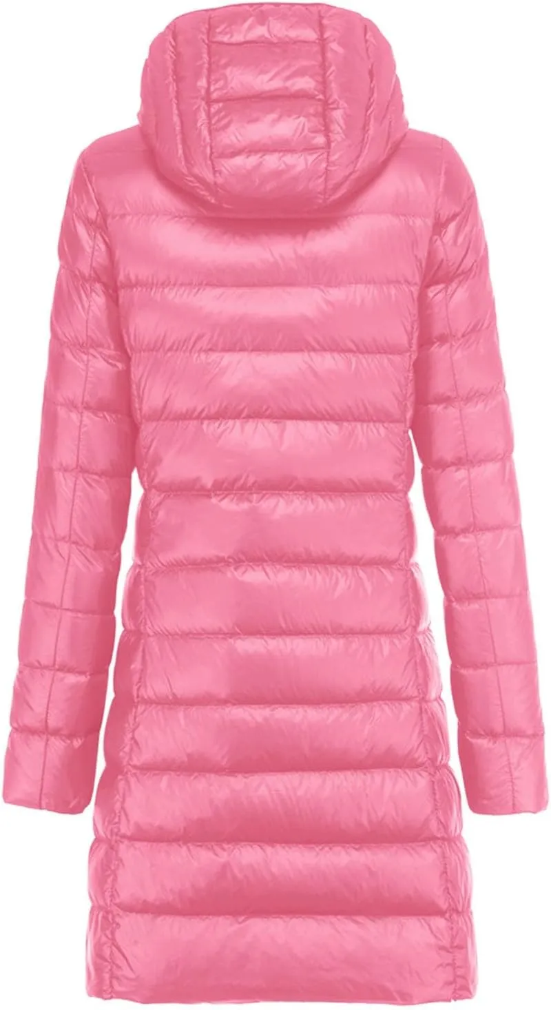 2024 Women Warm Lightweight Hoodless Windproof Winter Coat With Recycled Insulation Winter Slim Fashion Winter