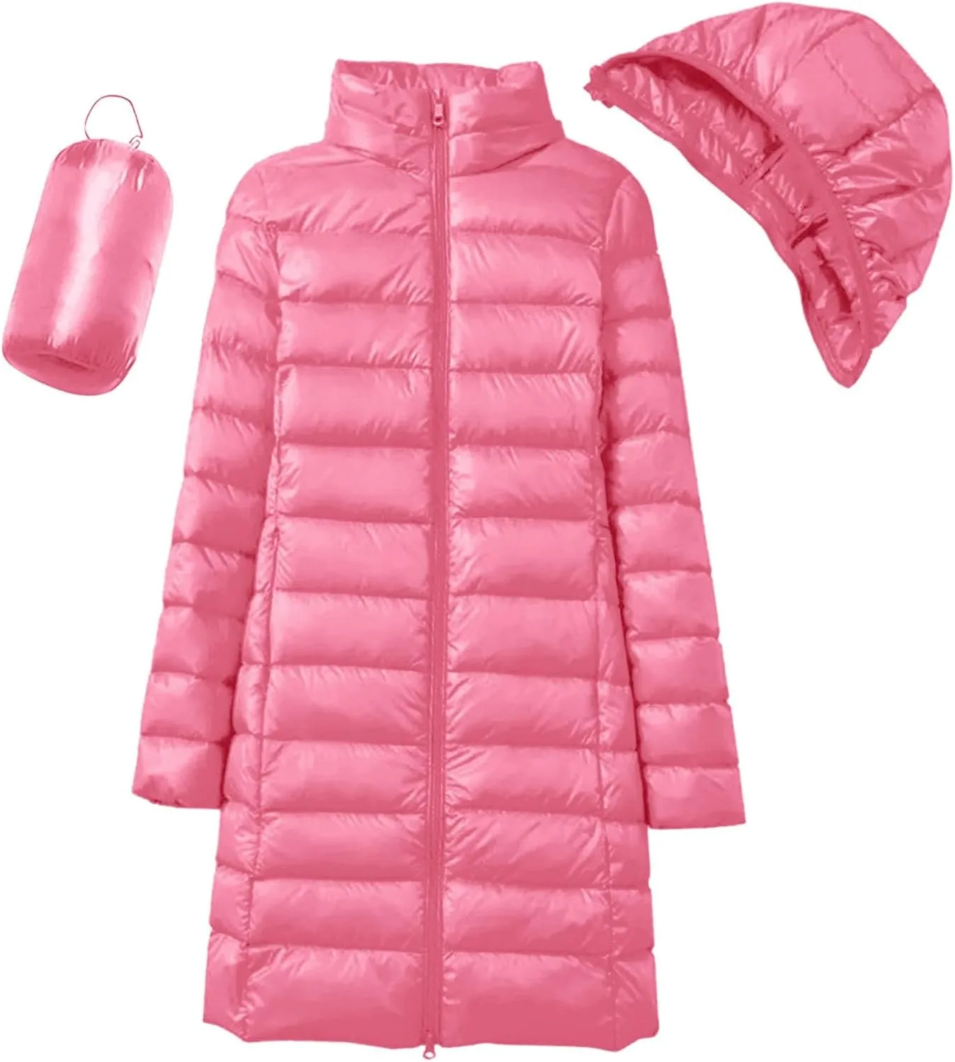 2024 Women Warm Lightweight Hoodless Windproof Winter Coat With Recycled Insulation Winter Slim Fashion Winter