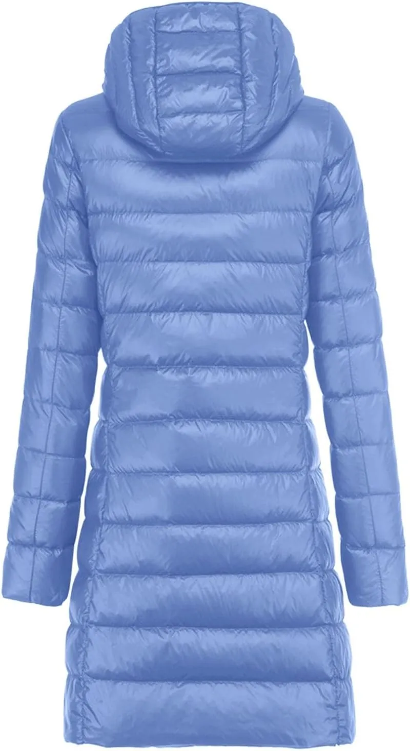 2024 Women Warm Lightweight Hoodless Windproof Winter Coat With Recycled Insulation Winter Slim Fashion Winter
