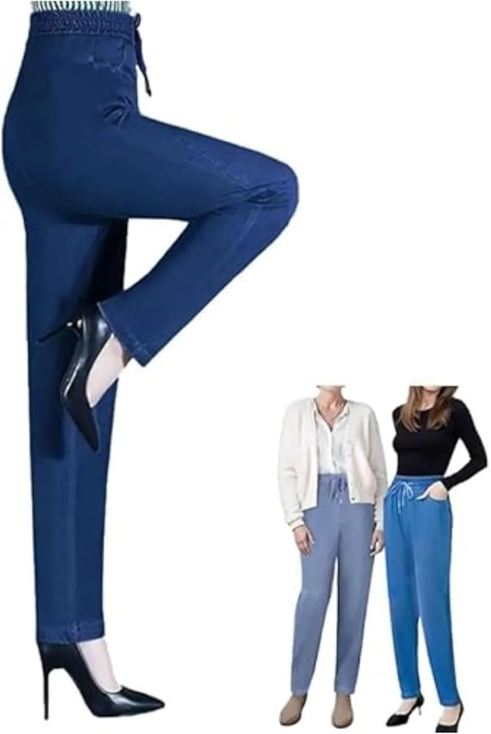 Aromia Comfy Jeans, ComfiJeans High Waist Ultra-Stretch Mom Jeans, Flexi Pants for Older Women, Womens Stretch Pants