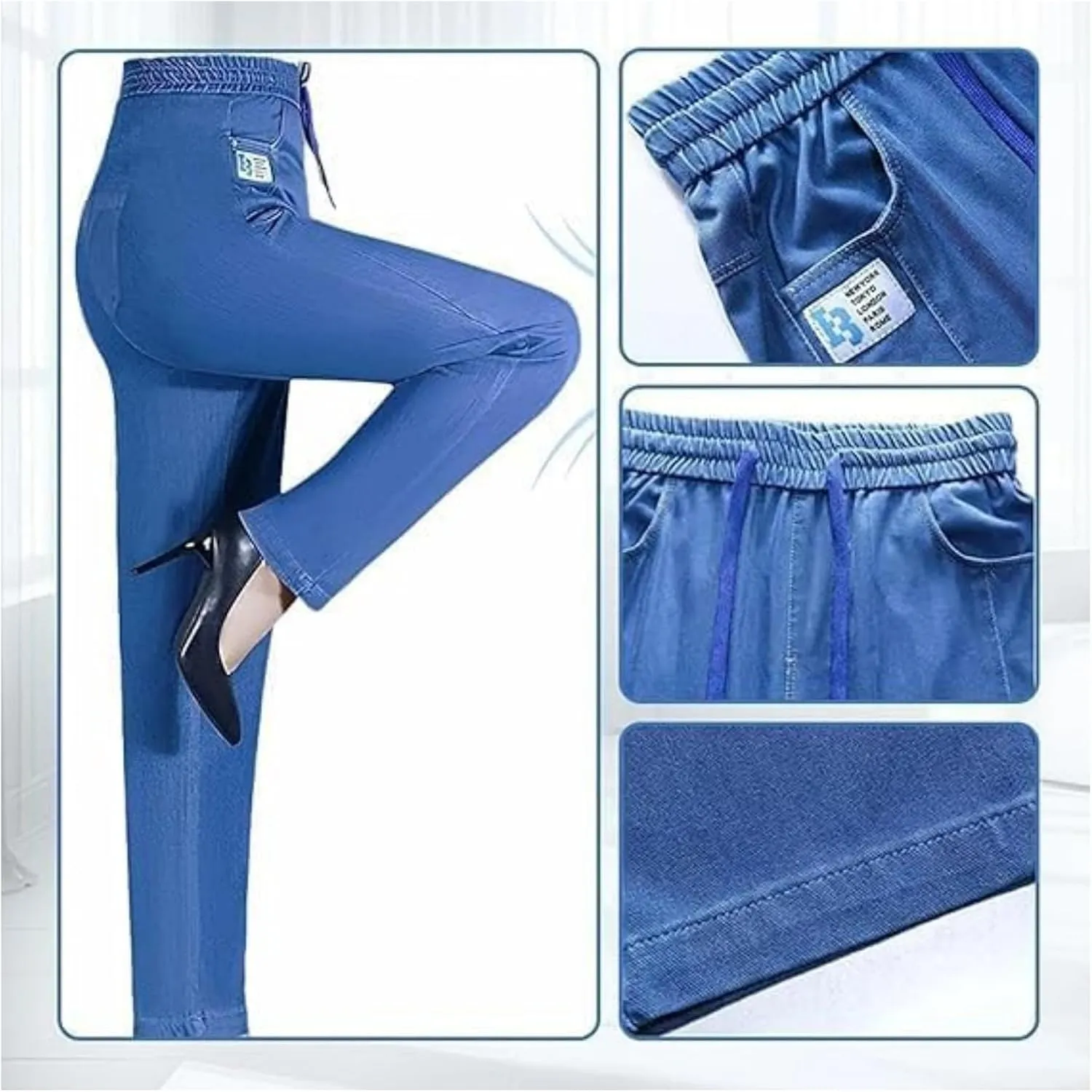 Aromia Comfy Jeans, ComfiJeans High Waist Ultra-Stretch Mom Jeans, Flexi Pants for Older Women, Womens Stretch Pants