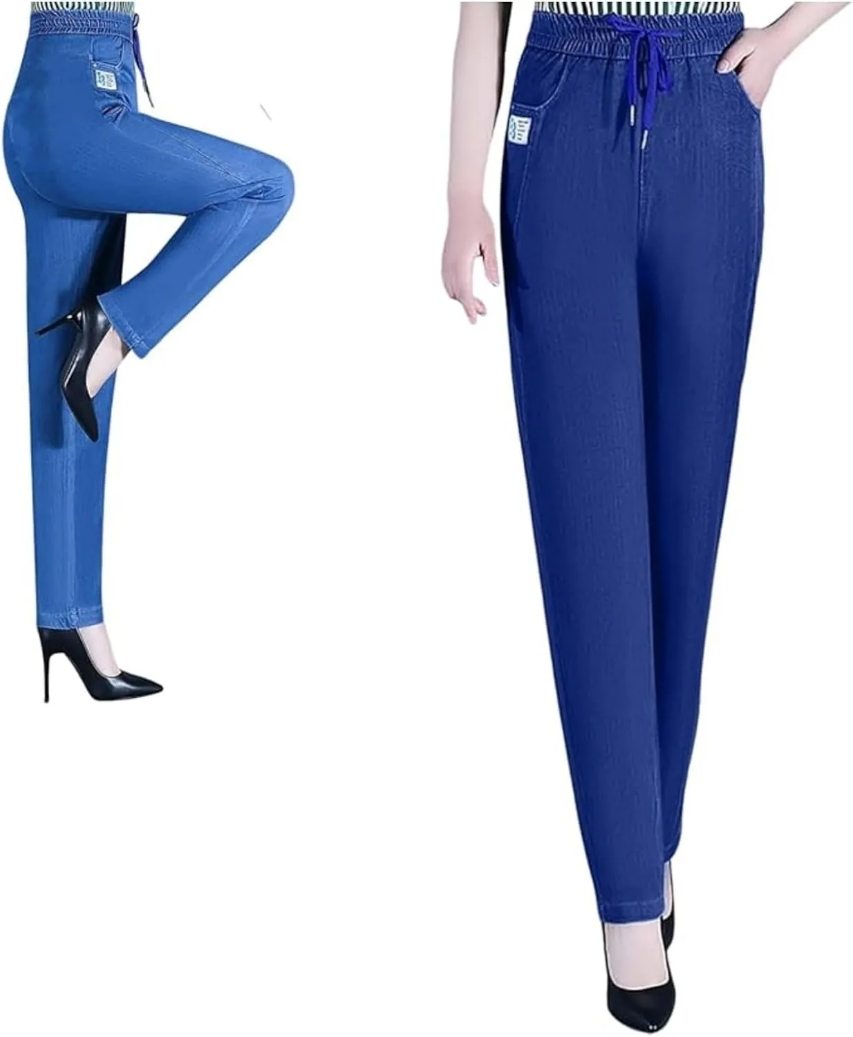 Aromia Comfy Jeans, ComfiJeans High Waist Ultra-Stretch Mom Jeans, Flexi Pants for Women, Womens Casual Stretch Pants