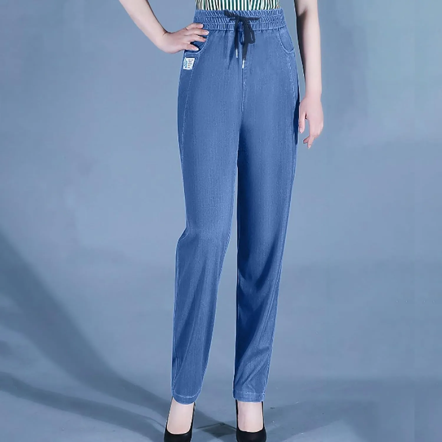 Aromia Comfy Jeans, ComfiJeans High Waist Ultra-Stretch Mom Jeans, Womens Stretch ComfiJeans Janemore Comfy Pants