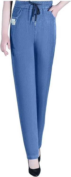 Aromia Comfy Jeans, ComfiJeans High Waist Ultra-Stretch Mom Jeans, Womens Stretch ComfiJeans Janemore Comfy Pants