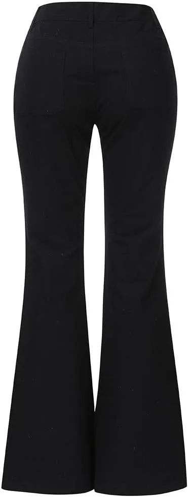 Bell Bottom Jeans for Women High Waisted Stretchy Petite to Plus Size Flare Jeans Washed Denim Ripped Bootcot Jeans