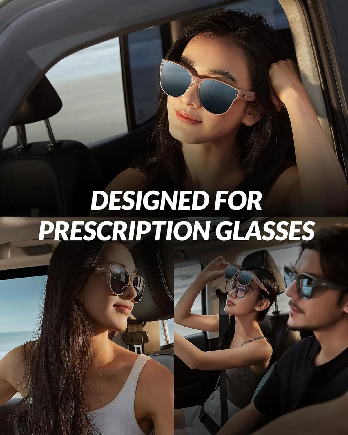 BENEUNDER Polarized Fit Over Sunglasses for Womens & Men, Lightweight Folding Sunglasses for Nearsightedness