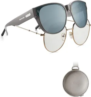 BENEUNDER Polarized Fit Over Sunglasses for Womens & Men, Lightweight Folding Sunglasses for Nearsightedness