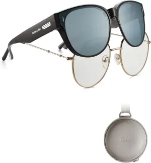 BENEUNDER Polarized Fit Over Sunglasses for Womens & Men, Lightweight Folding Sunglasses for Nearsightedness
