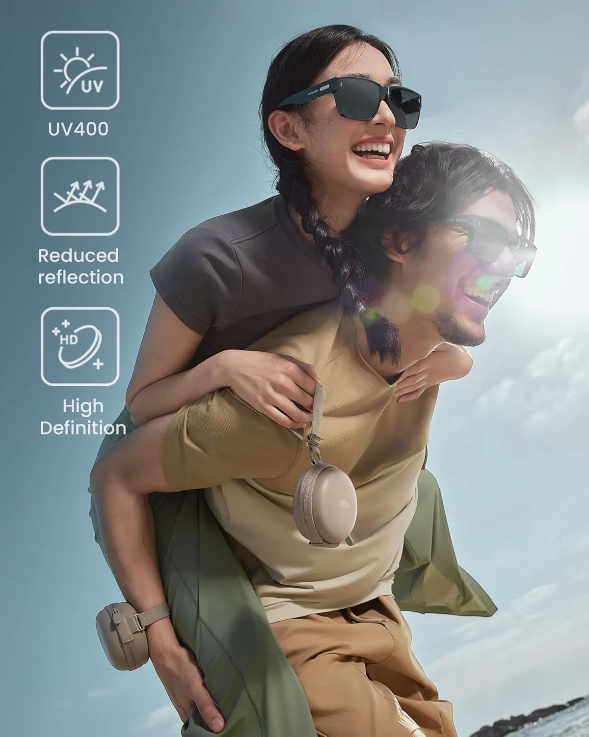 BENEUNDER Polarized Fit Over Sunglasses for Womens & Men, Lightweight Folding Sunglasses for Nearsightedness