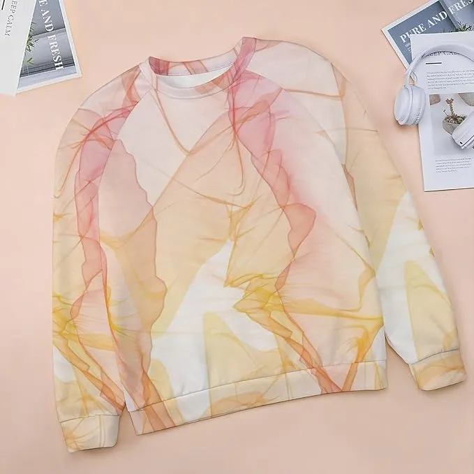 Bengbobar Tie Dye Shirt Women Casual Long Sleeve Sweatshirt Crewneck Loose Fit Pullover Women's Sweatshirts No Hood