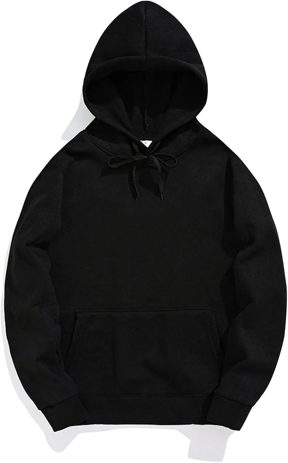 BIFUTON Hooded Sweatshirt Men Pullover with Pocket Long Sleeve Solid Color Lightweight Gym Hoodies Casual Streetwear Tops