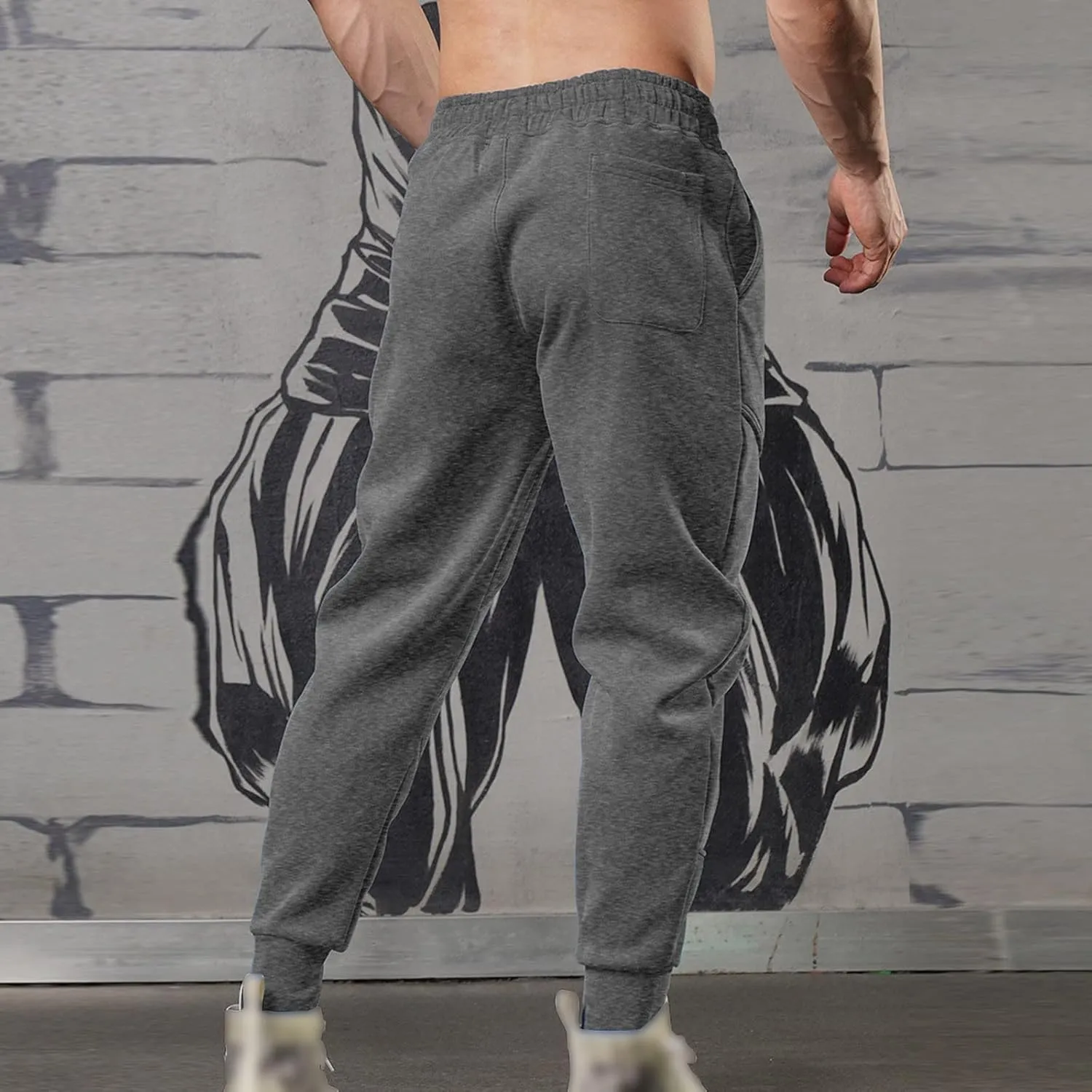 Big and Tall Cargo Pants for Men Sweatpants for Men Jogger Sports Pants Drawstring Straight Trousers Men's Cargo Pant