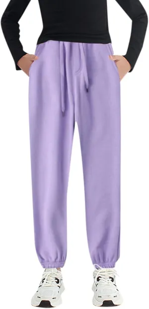 Boys' Logo Pull-On Jogger Sweatpants High Elastic Waisted Tie Front Sweatpants Pull on Youth Joggers