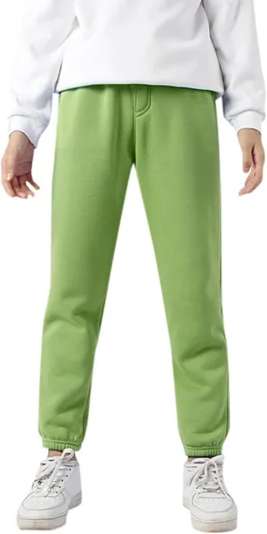 Boys' Logo Pull-On Jogger Sweatpants High Elastic Waisted Tie Front Sweatpants Pull on Youth Joggers