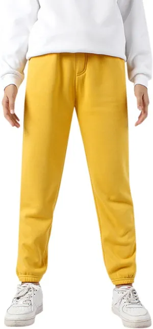 Boys' Logo Pull-On Jogger Sweatpants High Elastic Waisted Tie Front Sweatpants Pull on Youth Joggers