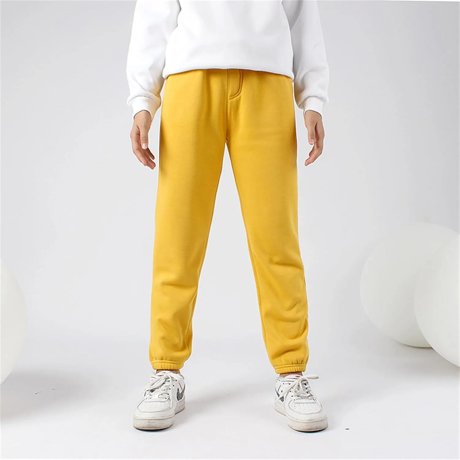 Boys' Logo Pull-On Jogger Sweatpants High Elastic Waisted Tie Front Sweatpants Pull on Youth Joggers