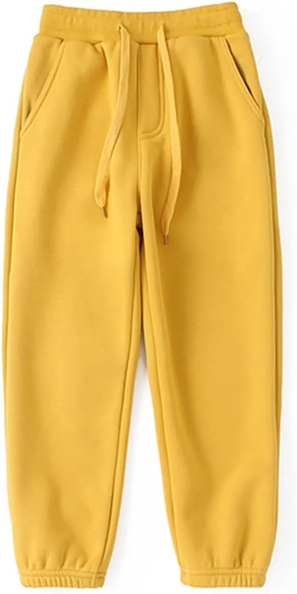 Boys' Logo Pull-On Jogger Sweatpants High Elastic Waisted Tie Front Sweatpants Pull on Youth Joggers