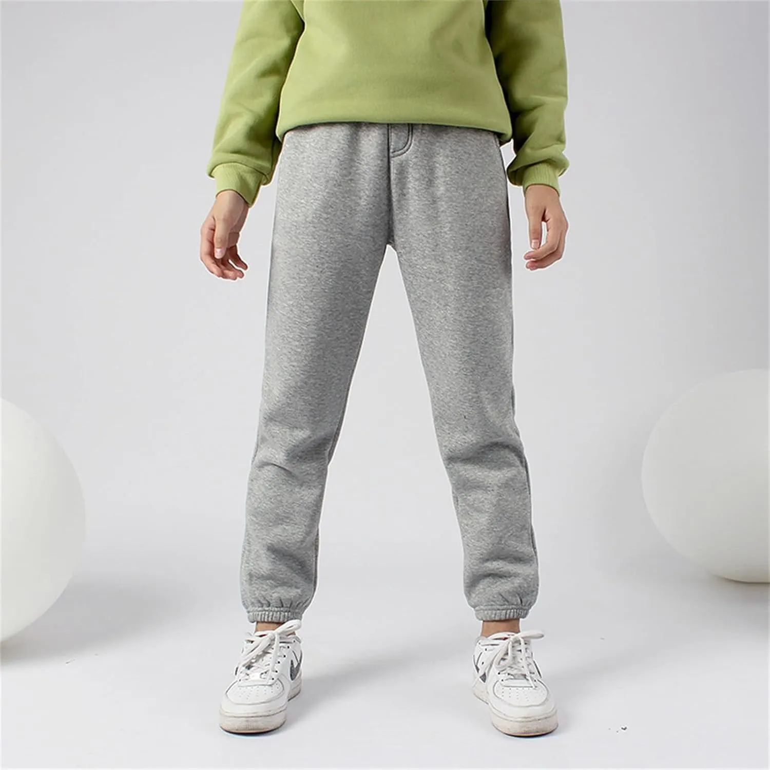 Boys' Logo Pull-On Jogger Sweatpants High Elastic Waisted Tie Front Sweatpants Pull on Youth Joggers