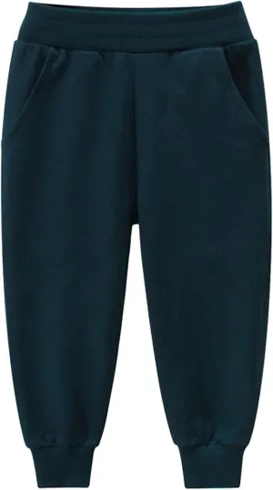 Boys’ Sweatpants – Basic Active Fleece Jogger Pants High Elastic Waisted Tie Front Jogger Sweatpants