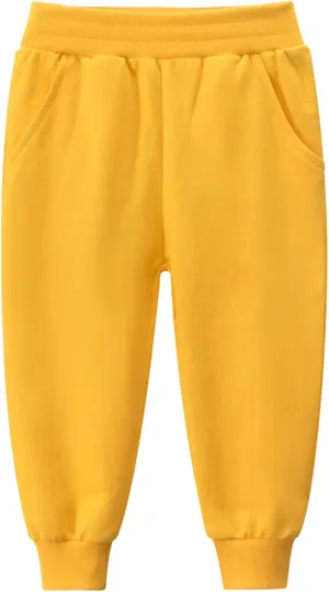 Boys’ Sweatpants – Basic Active Fleece Jogger Pants High Elastic Waisted Tie Front Jogger Sweatpants