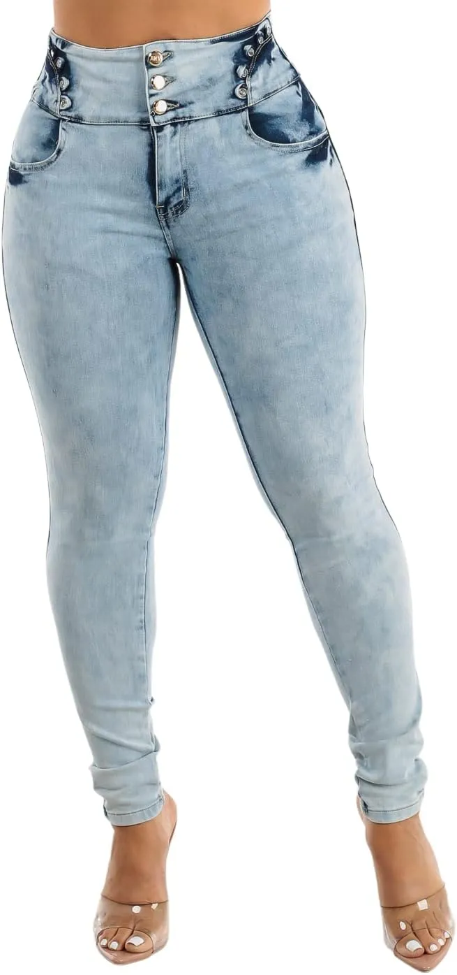 Butt Lifting Jeans for Women - High Waisted Skinny Levanta Cola Stretch Jeans