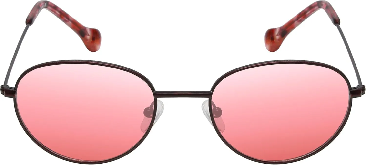 Calabria Taylor Round Pink Tint FL-41 Reading Glasses Women Fluorescent Blue Light Sensitivity FL41 Photophobia Readers