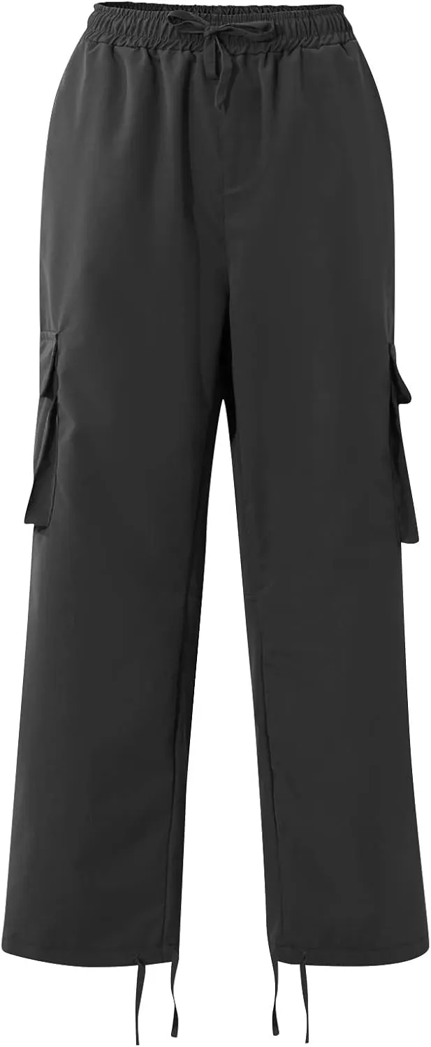 Cargo Pants for Men Baggy Elastic Waist Drawstring Pants with Multi Pockets Fashion Sweatpants 2024 Joggers Trousers