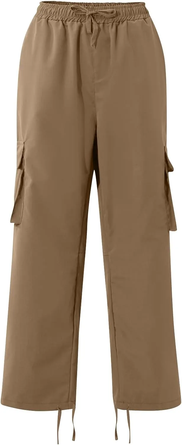 Cargo Pants for Men Baggy Elastic Waist Drawstring Pants with Multi Pockets Fashion Sweatpants 2024 Joggers Trousers