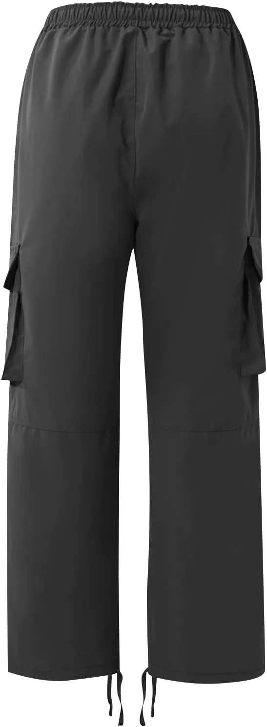 Cargo Pants for Men Baggy Elastic Waist Drawstring Pants with Multi Pockets Fashion Sweatpants 2024 Joggers Trousers