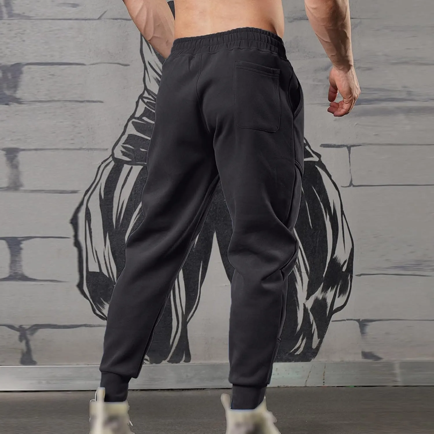 Cargo Pants for Men Big and Tall Pockets Men Sweatpants Men's Basic Active Fleece Jogger Pants Regular and Big & Tall