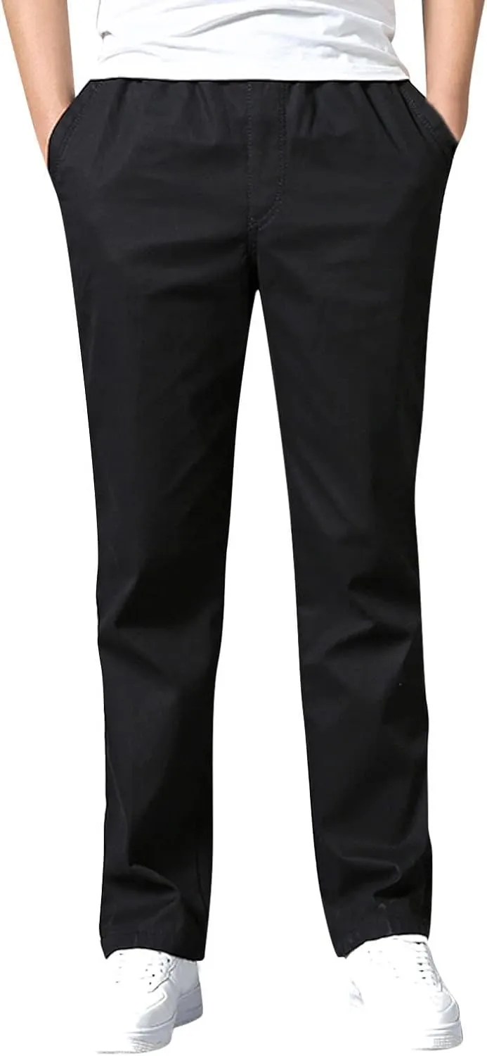Cargo Pants for Men Big and Tall, Sweatpants with Pockets Drawstring Athletic Pants Joggers Running Sports Sweatpants
