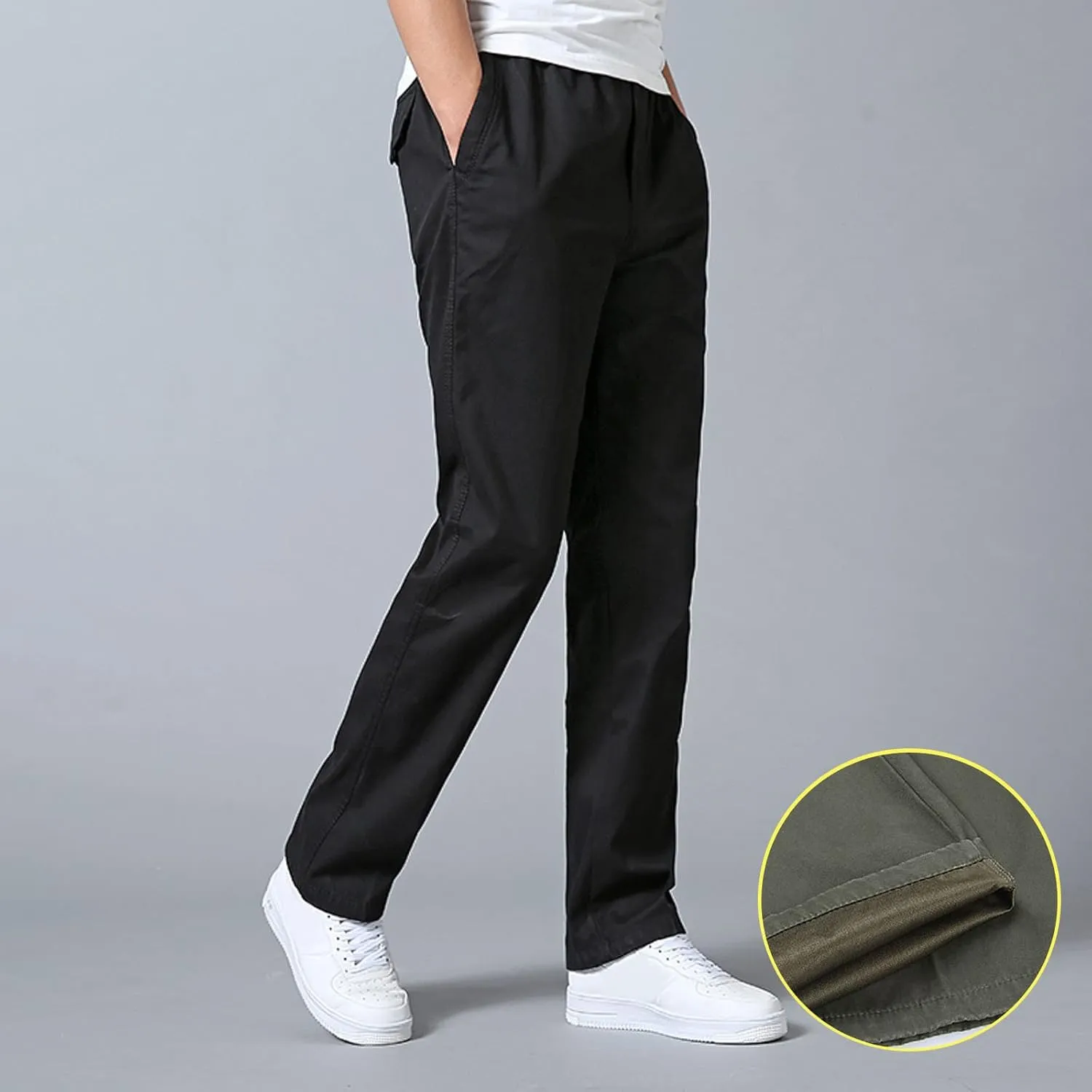 Cargo Pants for Men Big and Tall, Sweatpants with Pockets Drawstring Athletic Pants Joggers Running Sports Sweatpants