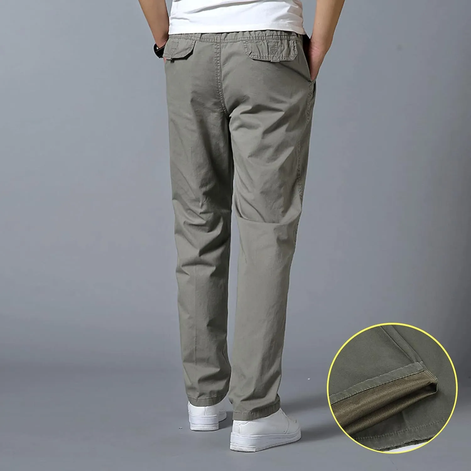 Cargo Pants for Men Big and Tall, Sweatpants with Pockets Drawstring Athletic Pants Joggers Running Sports Sweatpants