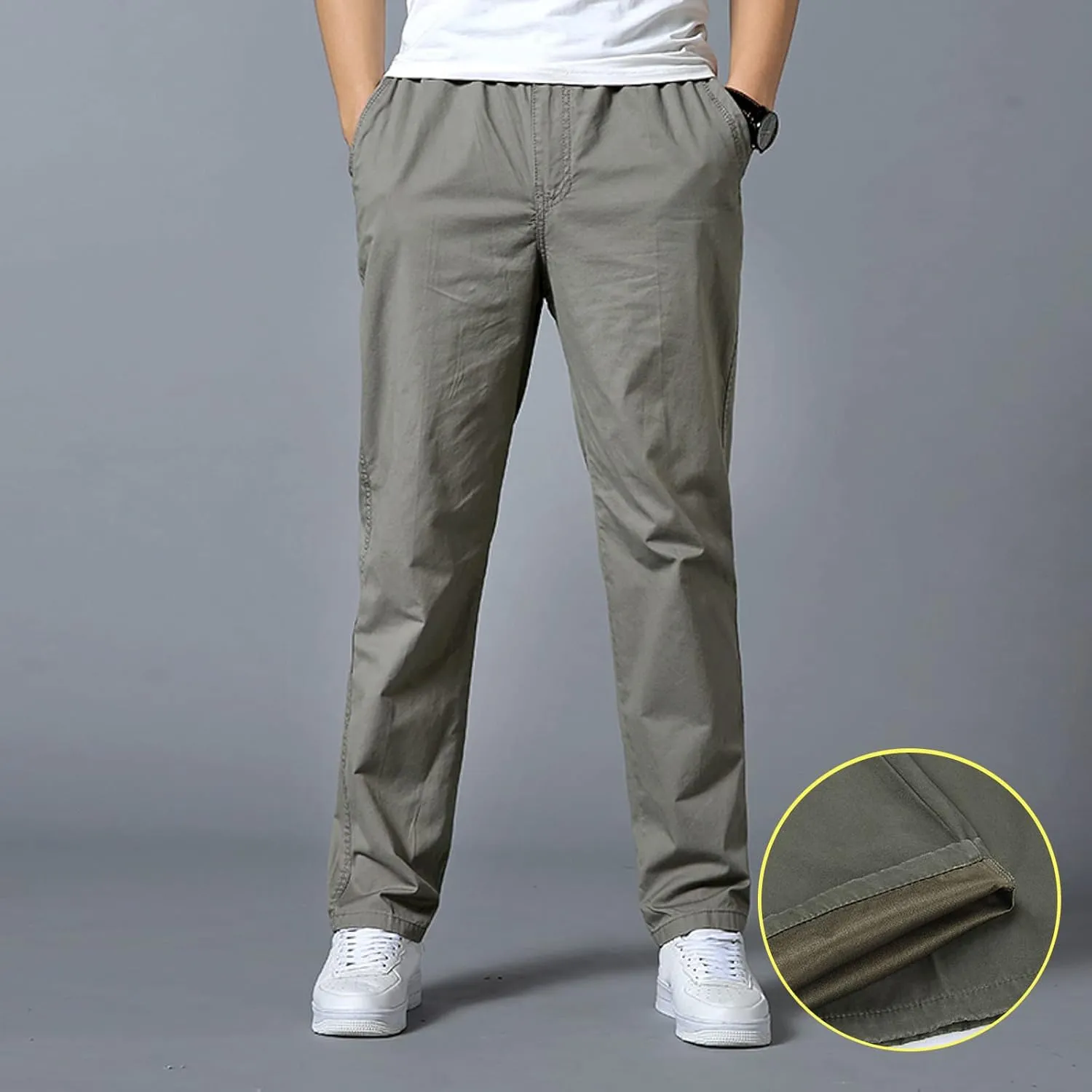 Cargo Pants for Men Big and Tall, Sweatpants with Pockets Drawstring Athletic Pants Joggers Running Sports Sweatpants