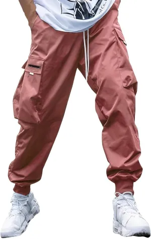 Cargo Pants for Men Fashion Cargo Joggers Pants Athletic Casual Hiking Pants Loose Straight Sweatpants Harem Trousers