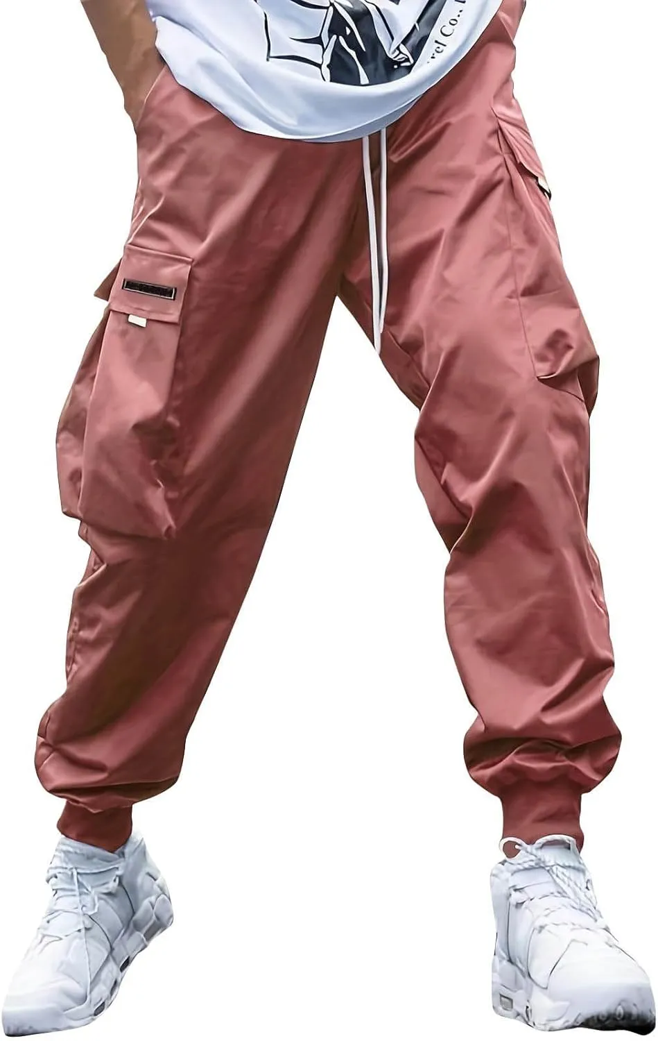 Cargo Pants for Men Fashion Cargo Joggers Pants Athletic Casual Hiking Pants Loose Straight Sweatpants Harem Trousers