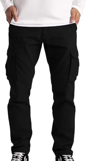 Cargo Pants for Men Joggers Joggers Sweatpants Cotton Thick Workout Jogging Athletic Tapered Pants with Pockets Men's