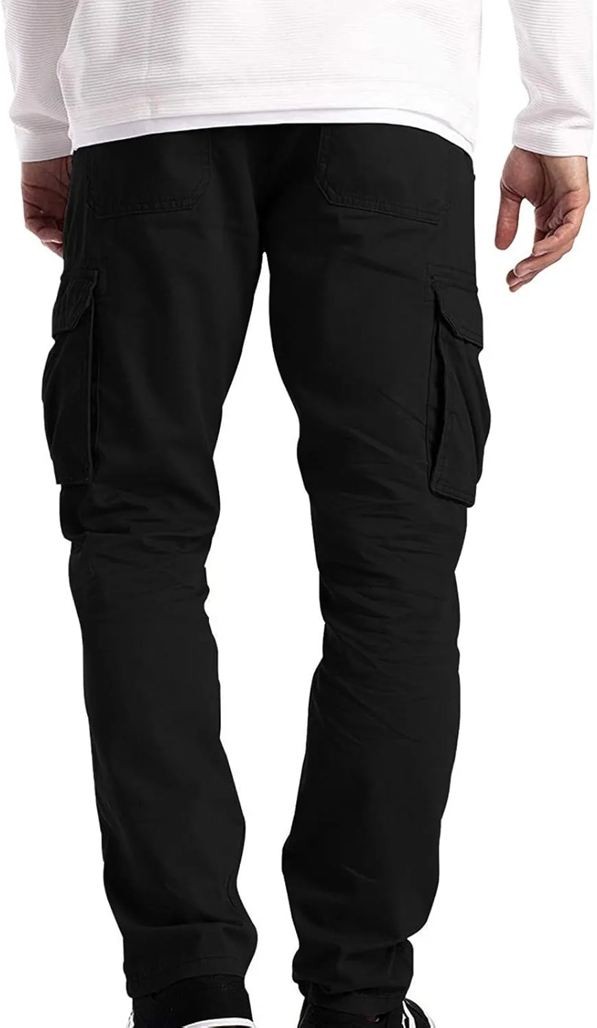 Cargo Pants for Men Joggers Joggers Sweatpants Cotton Thick Workout Jogging Athletic Tapered Pants with Pockets Men's