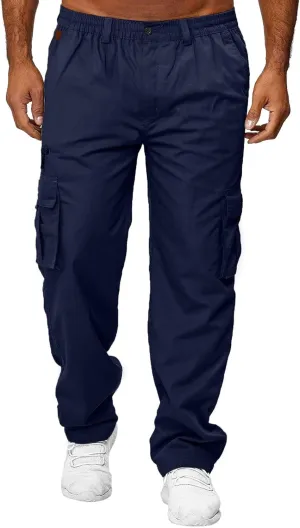 Cargo Pants for Men Joggers Lightweight Quick Dry Joggers Workout Men's Joggers with Zipper Pockets Running Athletic
