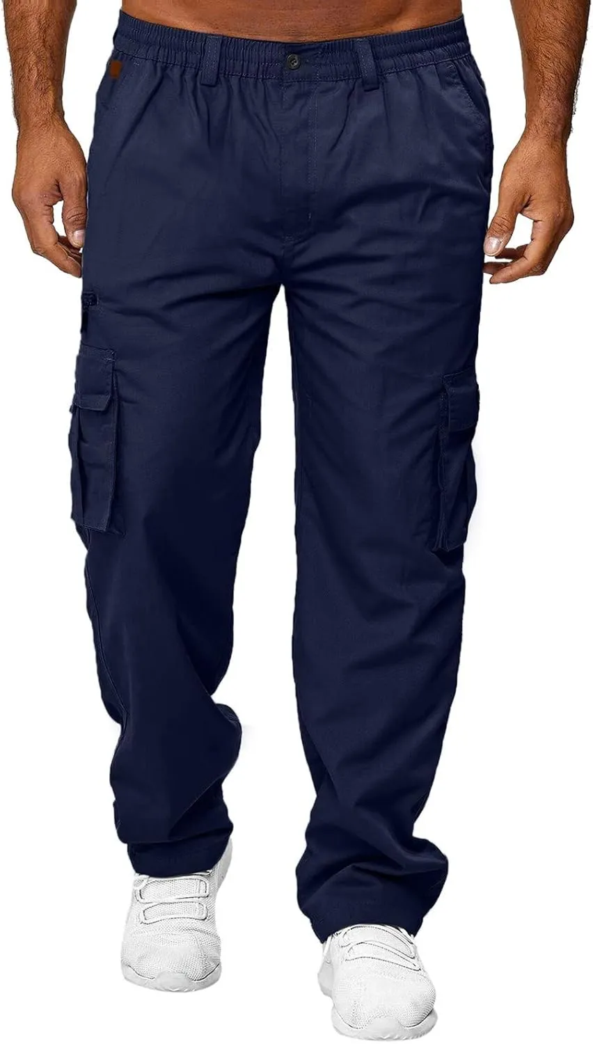Cargo Pants for Men Joggers Lightweight Quick Dry Joggers Workout Men's Joggers with Zipper Pockets Running Athletic
