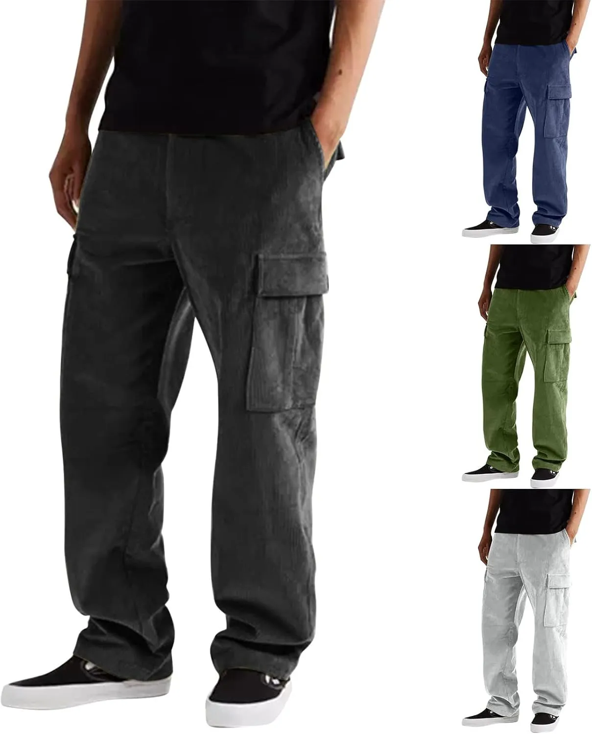 Cargo Pants for Men Joggers Men's Pants Men's Basic Active Jogger Fashion Athletic Joggers Pants Elastic Waist Pants