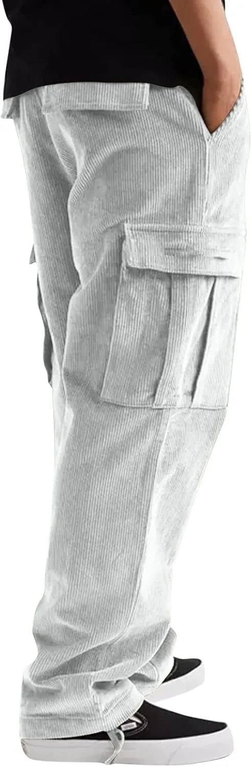 Cargo Pants for Men Joggers Men's Pants Men's Basic Active Jogger Fashion Athletic Joggers Pants Elastic Waist Pants