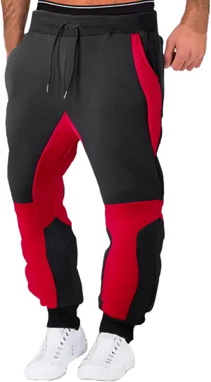Cargo Pants for Men Relaxed Fit Pockets Mens Heavyweight Sweatpants Fleece Lined Cargo Pants Elastic Waist Drawstring