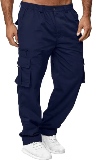 Cargo Pants for Men Tactical Combat Army Sport Jogging Pants Big and Tall Sport Jogging Pants with Multi Pockets