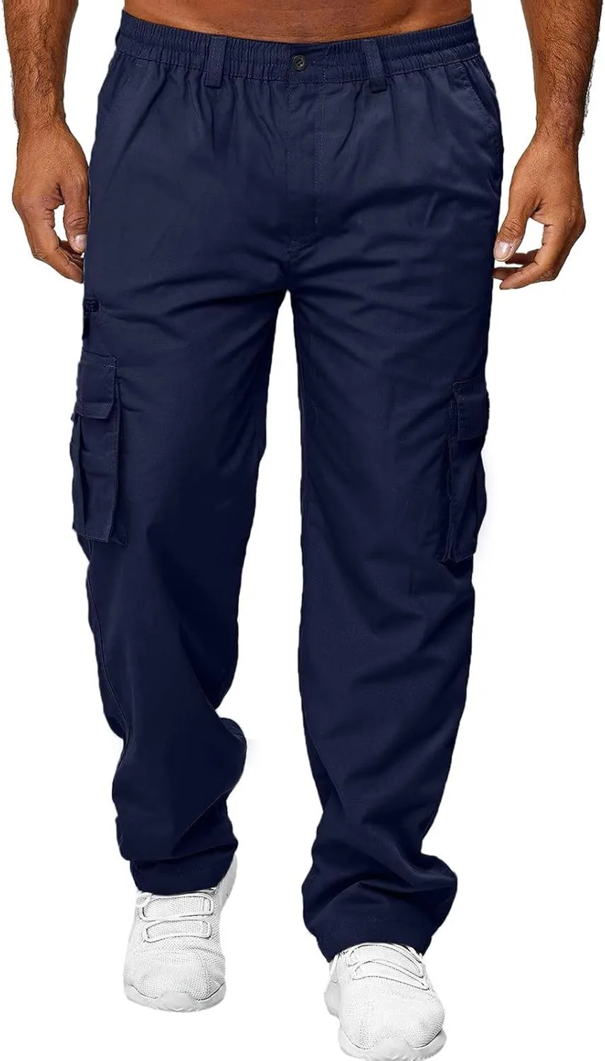 Cargo Pants for Men Tactical Combat Army Sport Jogging Pants Big and Tall Sport Jogging Pants with Multi Pockets