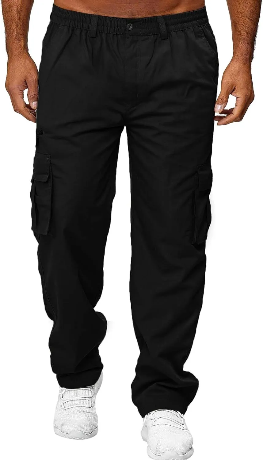 Cargo Pants for Men Tactical Combat Army Sport Jogging Pants Big and Tall Sport Jogging Pants with Multi Pockets